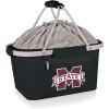 PICNIC TIME NCAA West Point Black Knights Metro Shopping Basket – Insulated Picnic Basket – Collapsible Market Basket – Utility Tote Cooler Bag(Mississippi State Bulldogs)