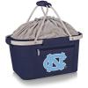 PICNIC TIME NCAA West Point Black Knights Metro Shopping Basket – Insulated Picnic Basket – Collapsible Market Basket – Utility Tote Cooler Bag(North Carolina Tar Heels)