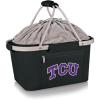 PICNIC TIME NCAA West Point Black Knights Metro Shopping Basket – Insulated Picnic Basket – Collapsible Market Basket – Utility Tote Cooler Bag(TCU Horned Frogs)