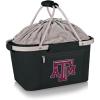 PICNIC TIME NCAA West Point Black Knights Metro Shopping Basket – Insulated Picnic Basket – Collapsible Market Basket – Utility Tote Cooler Bag(Texas A&M Aggies)
