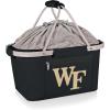 PICNIC TIME NCAA West Point Black Knights Metro Shopping Basket – Insulated Picnic Basket – Collapsible Market Basket – Utility Tote Cooler Bag(Wake Forest Demon Deacons)