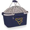 PICNIC TIME NCAA West Point Black Knights Metro Shopping Basket – Insulated Picnic Basket – Collapsible Market Basket – Utility Tote Cooler Bag(West Virginia Mountaineers)
