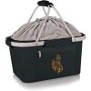 PICNIC TIME NCAA West Point Black Knights Metro Shopping Basket – Insulated Picnic Basket – Collapsible Market Basket – Utility Tote Cooler Bag(Wyoming Cowboys)