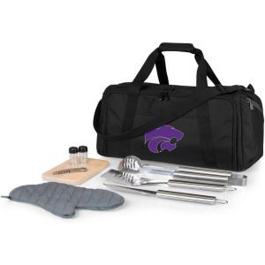PICNIC TIME NCAA BBQ Kit Cooler Tote with Barbecue & Accessories(Kansas State Wildcats)