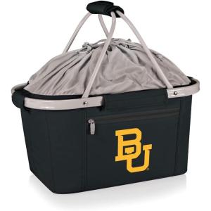 PICNIC TIME NCAA West Point Black Knights Metro Shopping Basket – Insulated Picnic Basket – Collapsible Market Basket – Utility Tote Cooler Bag(Baylor Bears)