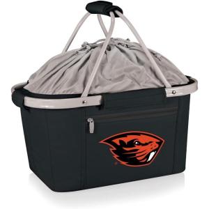 PICNIC TIME NCAA West Point Black Knights Metro Shopping Basket – Insulated Picnic Basket – Collapsible Market Basket – Utility Tote Cooler Bag(Oregon State Beavers)