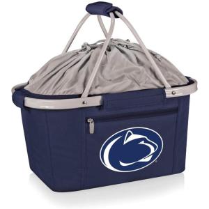 PICNIC TIME NCAA West Point Black Knights Metro Shopping Basket – Insulated Picnic Basket – Collapsible Market Basket – Utility Tote Cooler Bag(Penn State Nittany Lions)