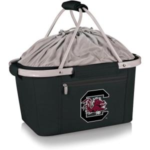 PICNIC TIME NCAA West Point Black Knights Metro Shopping Basket – Insulated Picnic Basket – Collapsible Market Basket – Utility Tote Cooler Bag(South Carolina Fighting Gamecocks)
