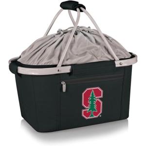 PICNIC TIME NCAA West Point Black Knights Metro Shopping Basket – Insulated Picnic Basket – Collapsible Market Basket – Utility Tote Cooler Bag(Stanford Cardinal)