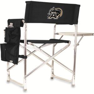 PICNIC TIME NCAA West Point Black Knights Sports Chair with Side Table – Beach Chair – Camp Chair for Adults