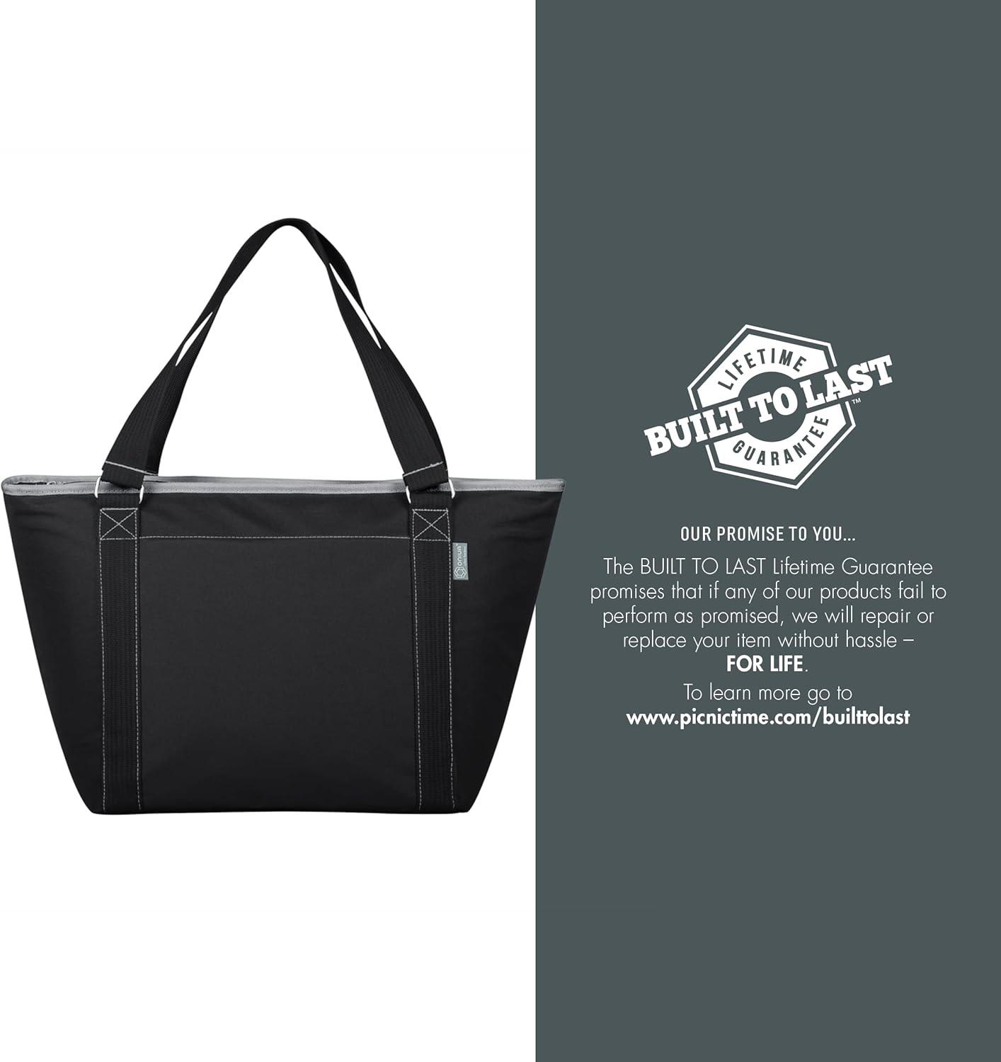 image:imagePICNIC TIME Friends Central Perk Topanga Tote Cooler Bag Insulated Soft Cooler Tote for Picnic Beach Grocery Tailgating 24 Can Capacity Leak Resistant Liner Extra Large Reusable Cooler Bag Black