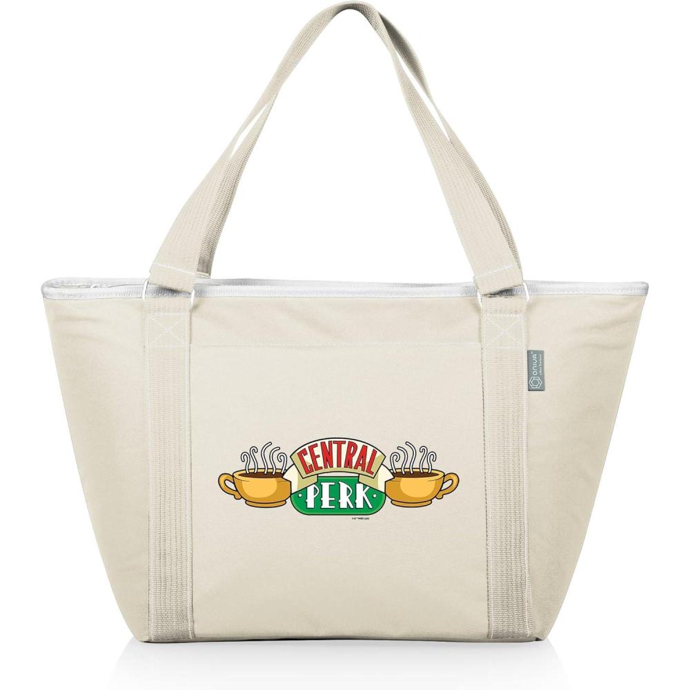 image:imagePICNIC TIME Friends Central Perk Topanga Tote Cooler Bag Insulated Soft Cooler Tote for Picnic Beach Grocery Tailgating 24 Can Capacity Leak Resistant Liner Extra Large Reusable Cooler Bag Sand