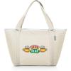 PICNIC TIME Friends Central Perk Topanga Tote Cooler Bag, Insulated Soft Cooler Tote for Picnic Beach Grocery Tailgating, 24 Can Capacity, Leak Resistant Liner, Extra Large Reusable Cooler Bag, (Sand)