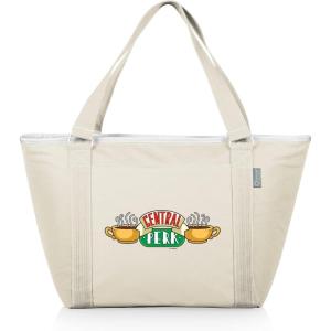 PICNIC TIME Friends Central Perk Topanga Tote Cooler Bag, Insulated Soft Cooler Tote for Picnic Beach Grocery Tailgating, 24 Can Capacity, Leak Resistant Liner, Extra Large Reusable Cooler Bag, (Sand)