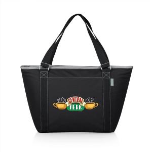 PICNIC TIME Friends Central Perk Topanga Tote Cooler Bag, Insulated Soft Cooler Tote for Picnic Beach Grocery Tailgating, 24 Can Capacity, Leak Resistant Liner, Extra Large Reusable Cooler Bag (Black)