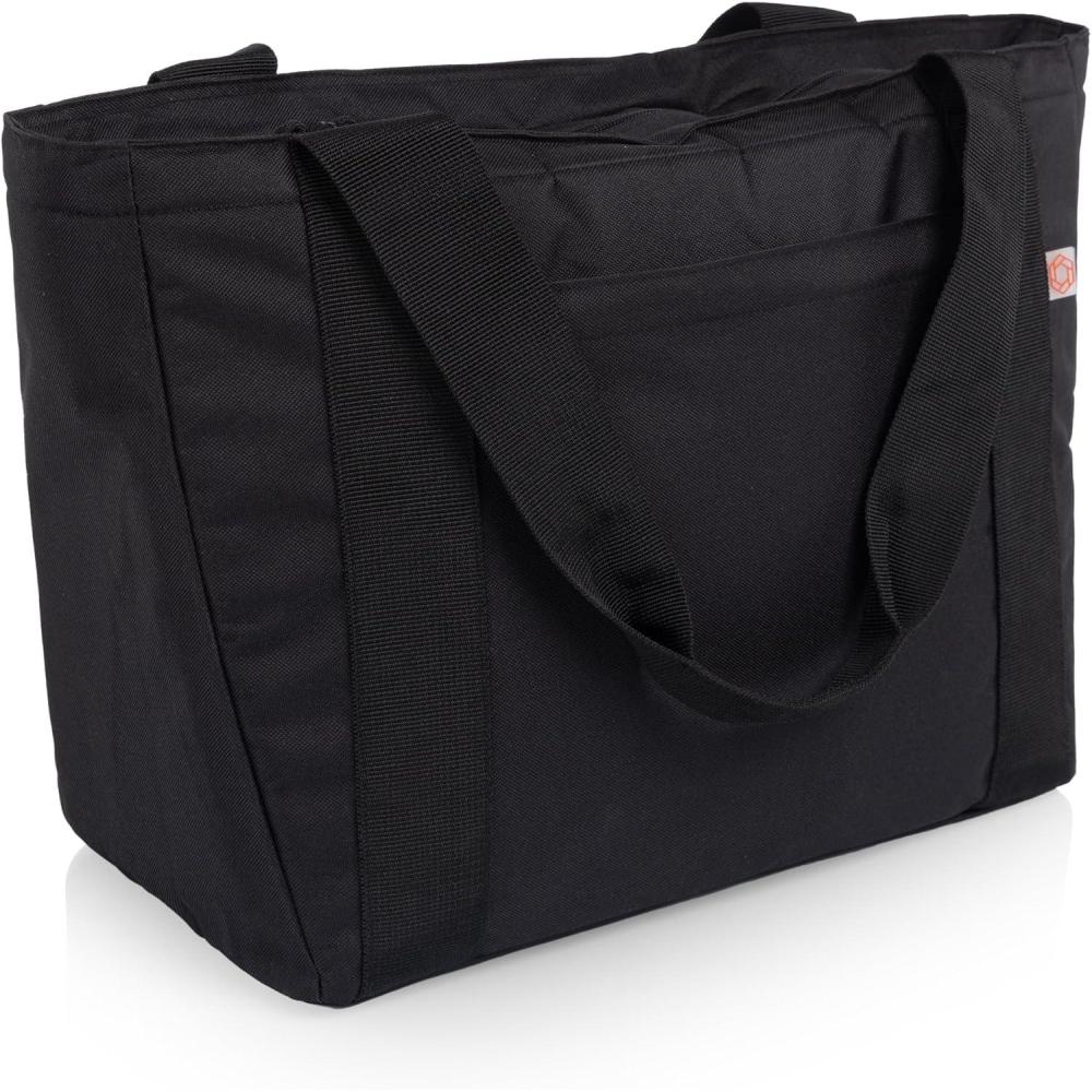 image:imagePICNIC TIME Topanga Cooler 20 Tote Bag Versatile Insulated Cooler Bag with 24Can Capacity Soft Insulated Tote with WaterResistant Interior Liner Long Straps and Exterior Pocket BlackBlack