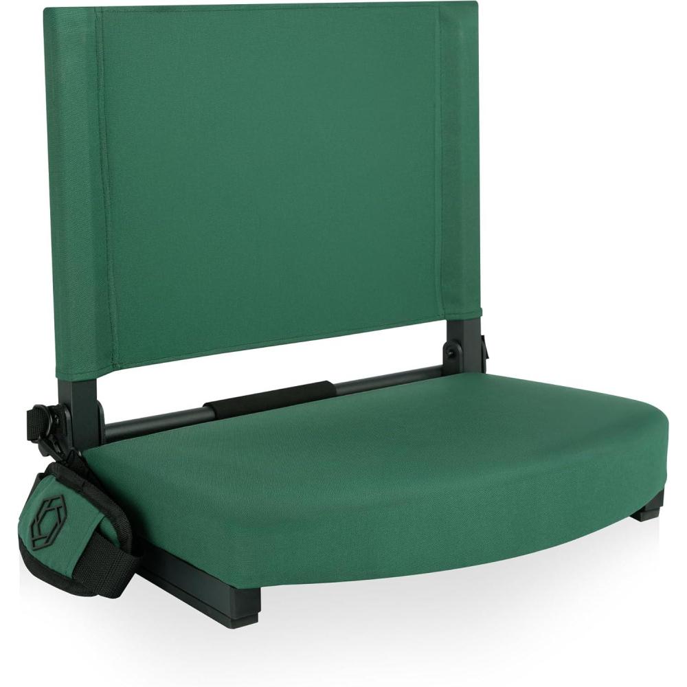 image:imagePicnic TIME Gridiron Stadium Seat with Back Support Folding Bleacher Chairs with Back and Cushion Thick Padded Stadium Seat and Armrest with Carry Straps and Bleacher Hook Feature BlueGreen