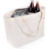 PICNIC TIME Topanga Cooler 2.0 Tote Bag, Versatile Insulated Cooler Bag with 24-Can Capacity, Soft Insulated Tote with Water-Resistant Interior Liner, Long Straps, and Exterior Pocket, (Black)(Sand)