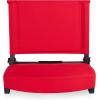 Picnic TIME Gridiron Stadium Seat with Back Support, Folding Bleacher Chairs with Back and Cushion, Thick Padded Stadium Seat and Armrest with Carry Straps, and Bleacher Hook Feature, (Blue)(Red)