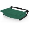 Picnic TIME Gridiron Stadium Seat with Back Support, Folding Bleacher Chairs with Back and Cushion, Thick Padded Stadium Seat and Armrest with Carry Straps, and Bleacher Hook Feature, (Blue)(Green)