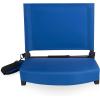 Picnic TIME Gridiron Stadium Seat with Back Support, Folding Bleacher Chairs with Back and Cushion, Thick Padded Stadium Seat and Armrest with Carry Straps, and Bleacher Hook Feature, (Blue)(Blue)