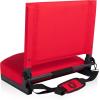 Picnic TIME Gridiron Stadium Seat with Back Support, Folding Bleacher Chairs with Back and Cushion, Thick Padded Stadium Seat and Armrest with Carry Straps, and Bleacher Hook Feature, (Blue)(Red)