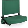 Picnic TIME Gridiron Stadium Seat with Back Support, Folding Bleacher Chairs with Back and Cushion, Thick Padded Stadium Seat and Armrest with Carry Straps, and Bleacher Hook Feature, (Blue)(Green)