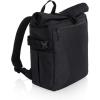 Picnic TIME Tarana Roll-Top Insulated Backpack, Modern Backpack Cooler with 32-Can Capacity, Fully Insulated Outdoor Bag with Water Resistant Interior, Pockets, Straps, (Halo Gray)(Carbon Black)