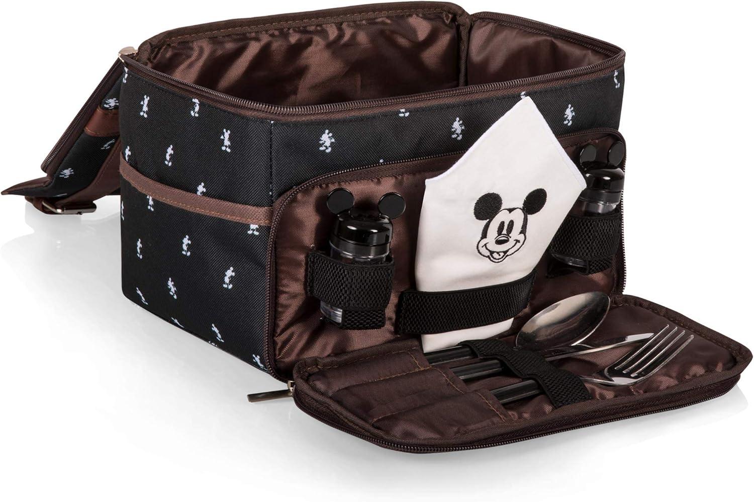 image:imagePicnic TIME Disney Winnie The Pooh Insulated Lunch Bag Reusable Soft Lunch Tote with Picnic Set Portable Lunch Box for Work Commute Travel Winnie The Pooh PatternDisney Mickey Mouse Mickey Mouse Pattern