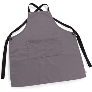 PICNIC TIME Premium BBQ Apron, Professional-Grade Kitchen Apron for Men and Women with Waterproof Cotton Fabric, 2 Storage Pockets, and Adjustable Straps for Comfort, (Gray)