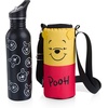 Picnic TIME Disney Shorts Bottle Cooler Tote, Insulated Water Bottle Holder with Adjustable Shoulder Strap for Travel Picnic Theme Parks, Fits 20 to 26 oz Bottles(Disney Winnie the Pooh – Red & Yellow)